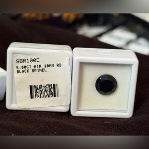 3- 5.00CT MIN 10MM RD Black Spinel Gemstone